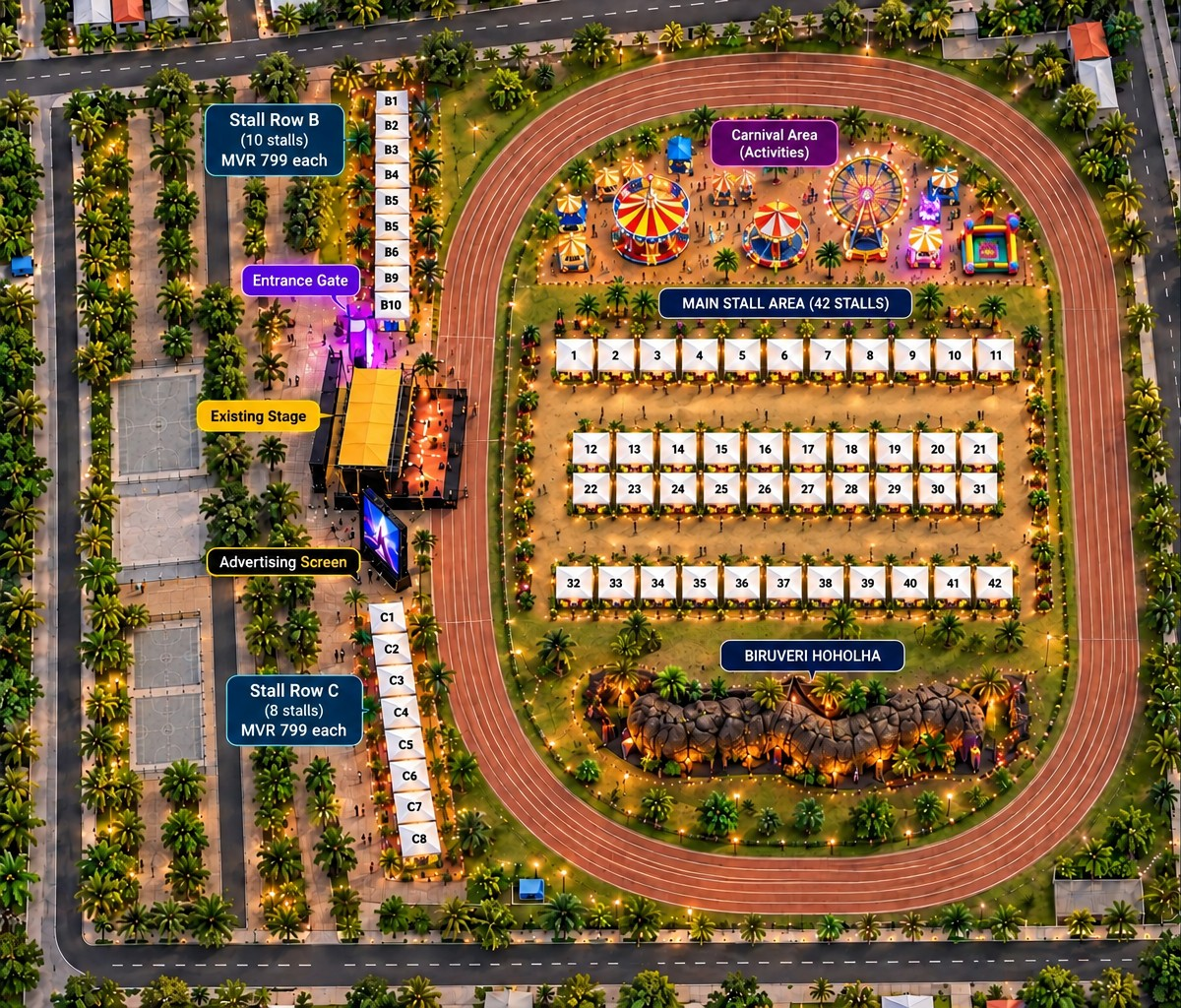 Approved Viyafaari Festival layout